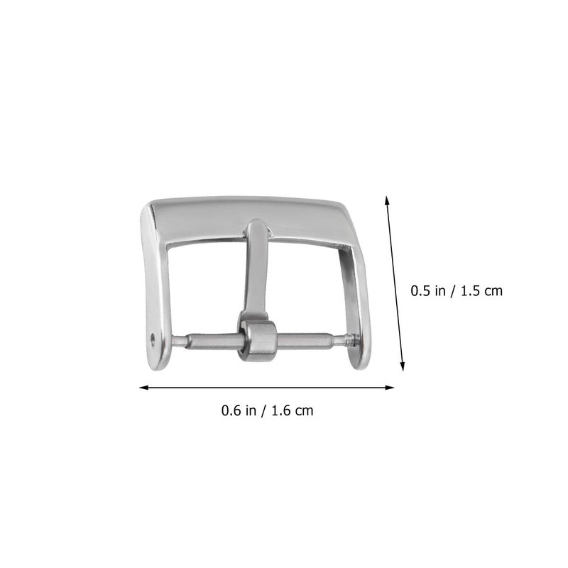Stainless Steel Watch Clasp Metal Watch Band Buckle Watch Belt Buckle Fashion Watch Accessories (Silver) - Image 2