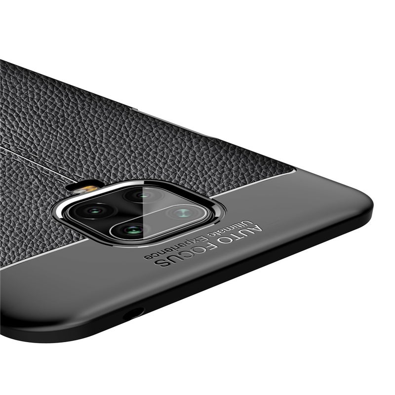 HuHa Protective Cover For Xiaomi Redmi Note 9 Pro Max Litchi Texture TPU Shockproof Case(Black) - Image 4