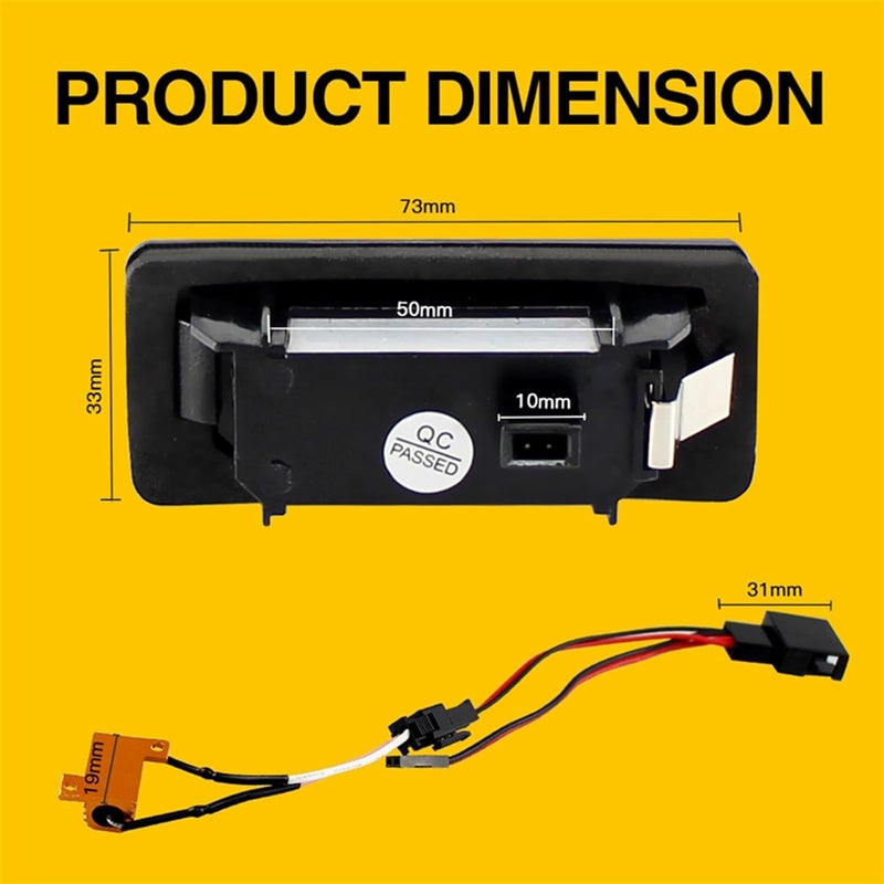 DEMULAX 2pcs 12V LED License Plate Lights - Image 2