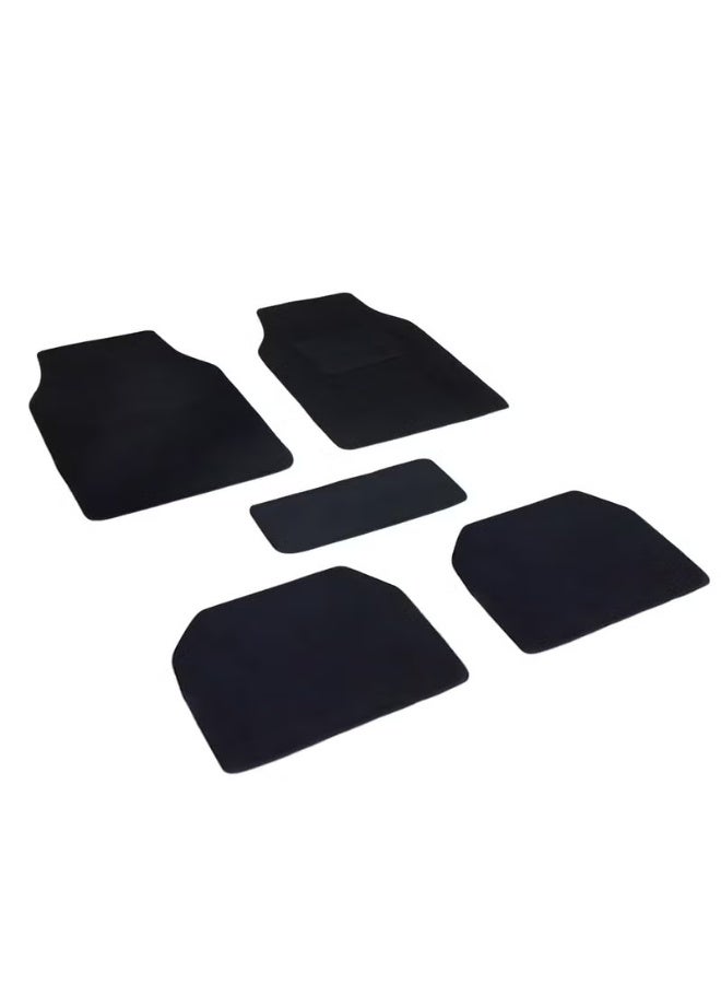 Classic Carpet Style Universal Car Mats for BYD E6 2021 Onwards Model Black Color Anti Slip Car Floor Foot Mats Complete Set of 5 Piece Executive Series - Image 4