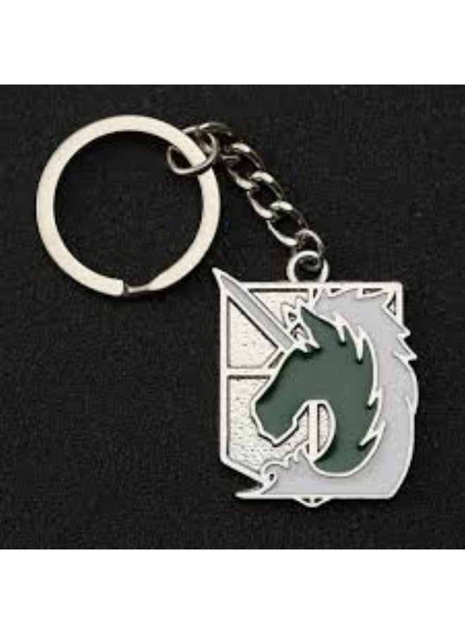 Careflection Attack on Titan AOT Anime Survey Corps Military Police Brigade metal Keychain (Pack of 1) (Military Police Brigade) - Image 2
