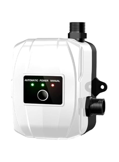 24V Household Pressure Booster Pump with Installation Accessories, 150W Automatic Mini Shower Pump Hot Cold Water Pump for Tap Water/Toilet/Bathroom Shower - UK Plug (White)