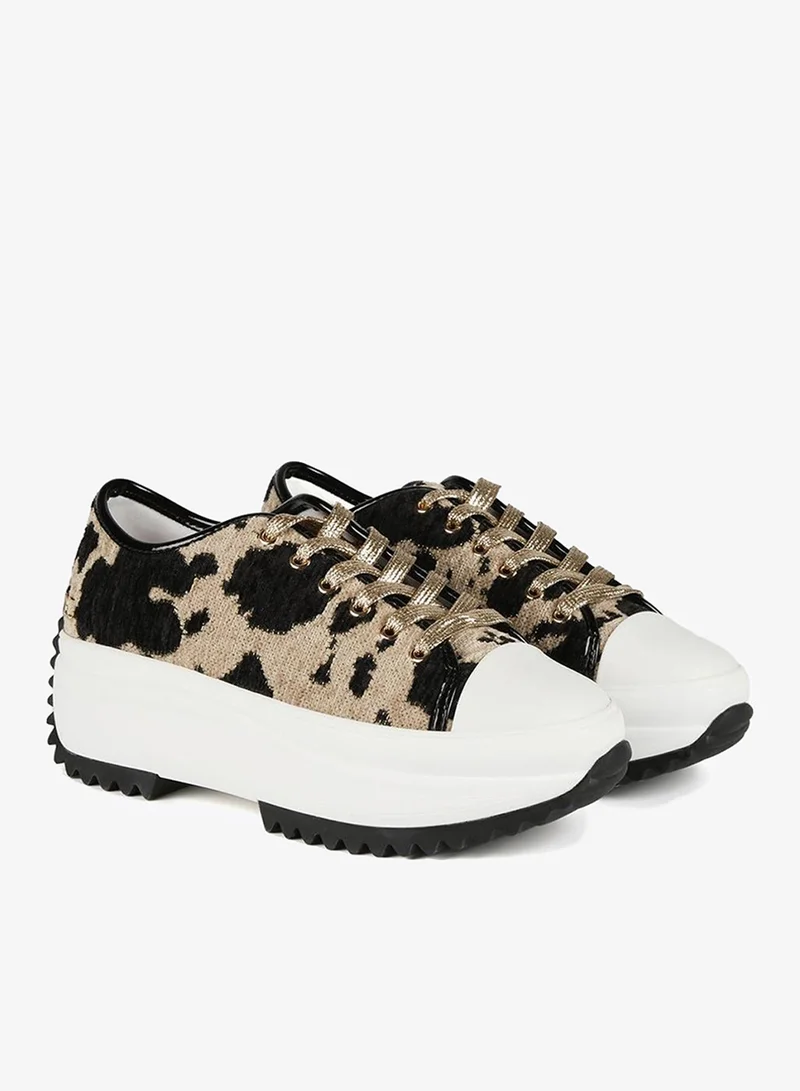 Lola Casademunt Animal print fabric sneakers