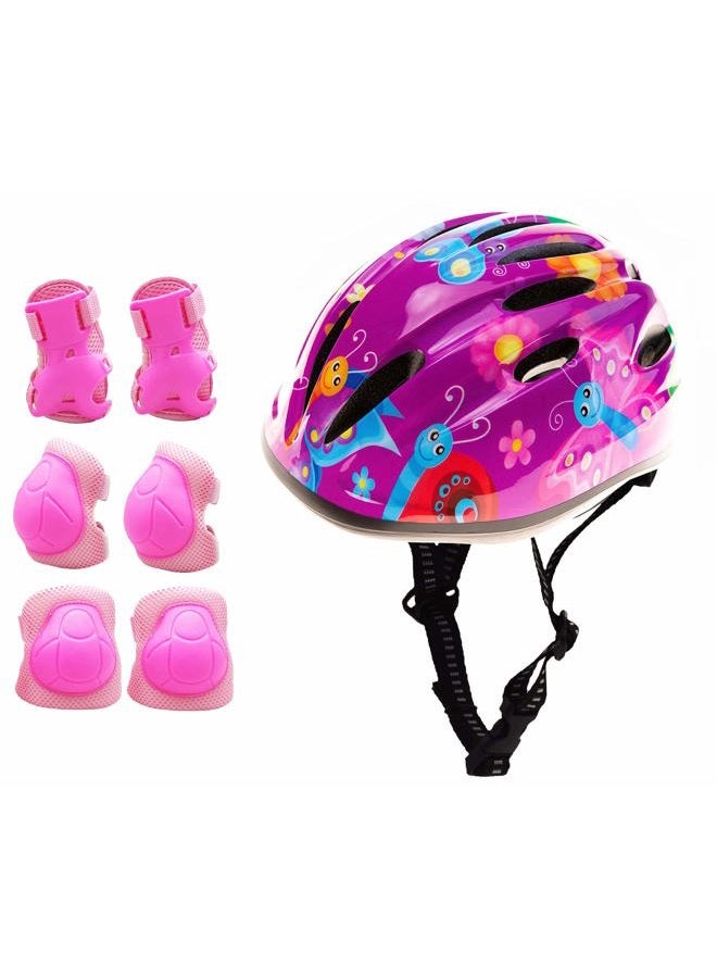 BeBeFun Girl Helmet for Bike,Kids Bike Pink Helmet for Girls Approximately Ages 3-10 Years Adjuastable and Multi-Sport, from Toddler to Kids CPSC Certicated - Image 1