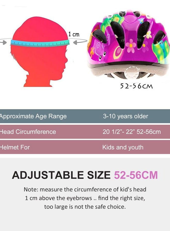 BeBeFun Girl Helmet for Bike,Kids Bike Pink Helmet for Girls Approximately Ages 3-10 Years Adjuastable and Multi-Sport, from Toddler to Kids CPSC Certicated - Image 3