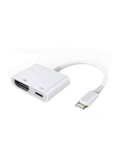 Lightning To HDMI Audio Adapter For iPhone White