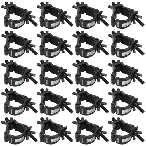 GBGS 20 Pack Black DJ Light Clamps Fits O.D. 2" Truss,Max Load 220lb, Aluminum O-Clamp for Stage Moving Head Lighting - Image 1