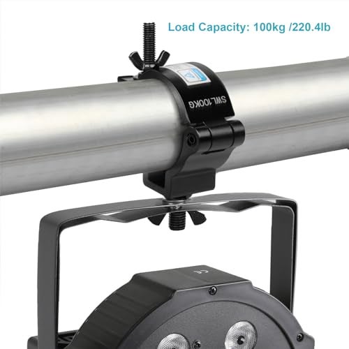 GBGS 20 Pack Black DJ Light Clamps Fits O.D. 2" Truss,Max Load 220lb, Aluminum O-Clamp for Stage Moving Head Lighting - Image 4