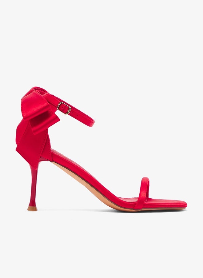 GLAMOROUS Bow Detail Heeled Sandals - Image 1
