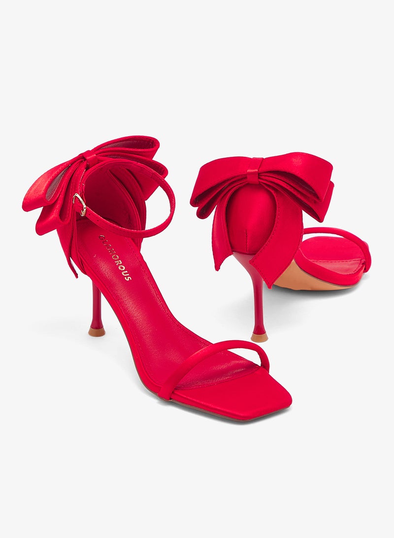 GLAMOROUS Bow Detail Heeled Sandals - Image 4