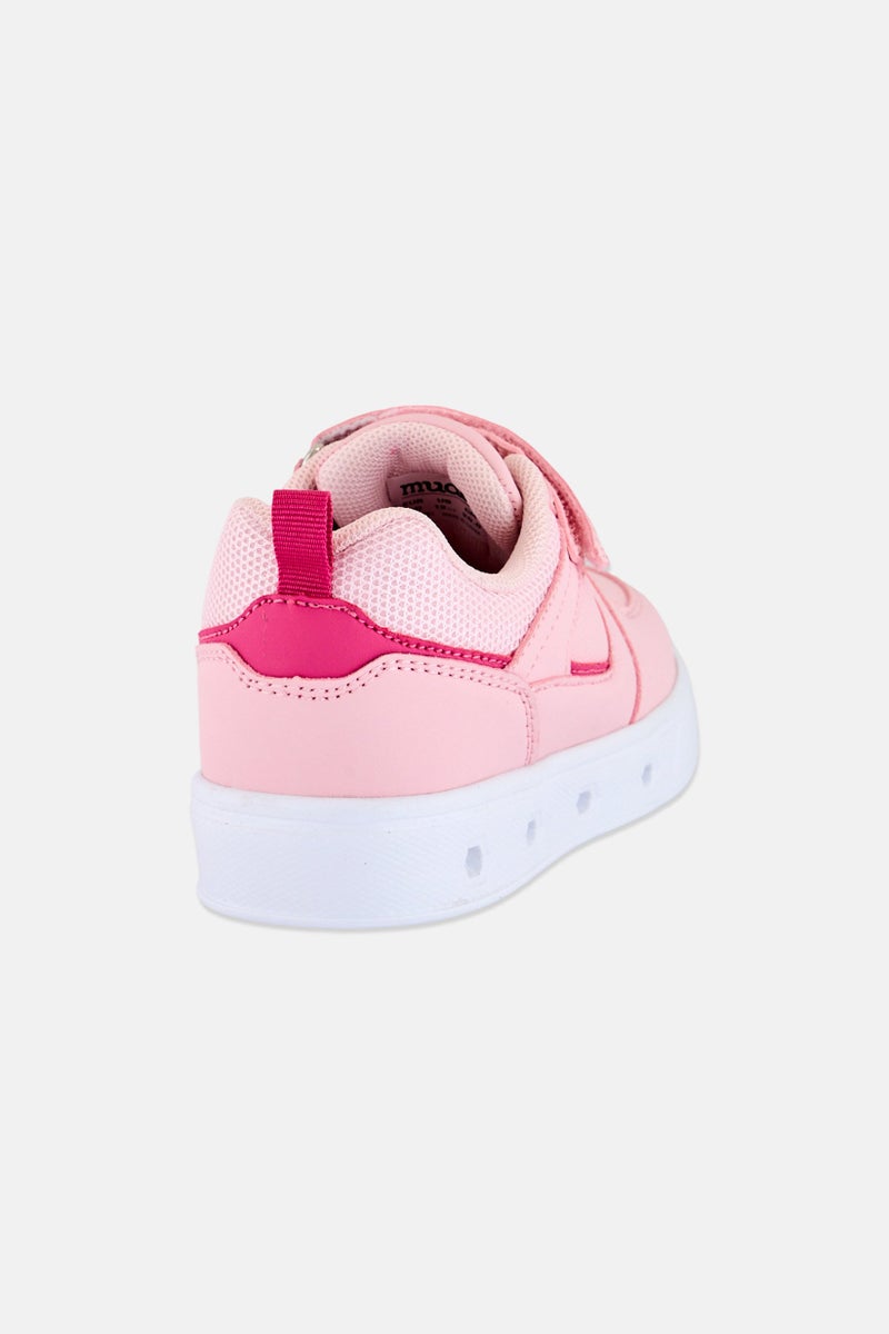 Mudd Kids Girl Velcro Closure Outdoor Shoes, Pink - Image 3