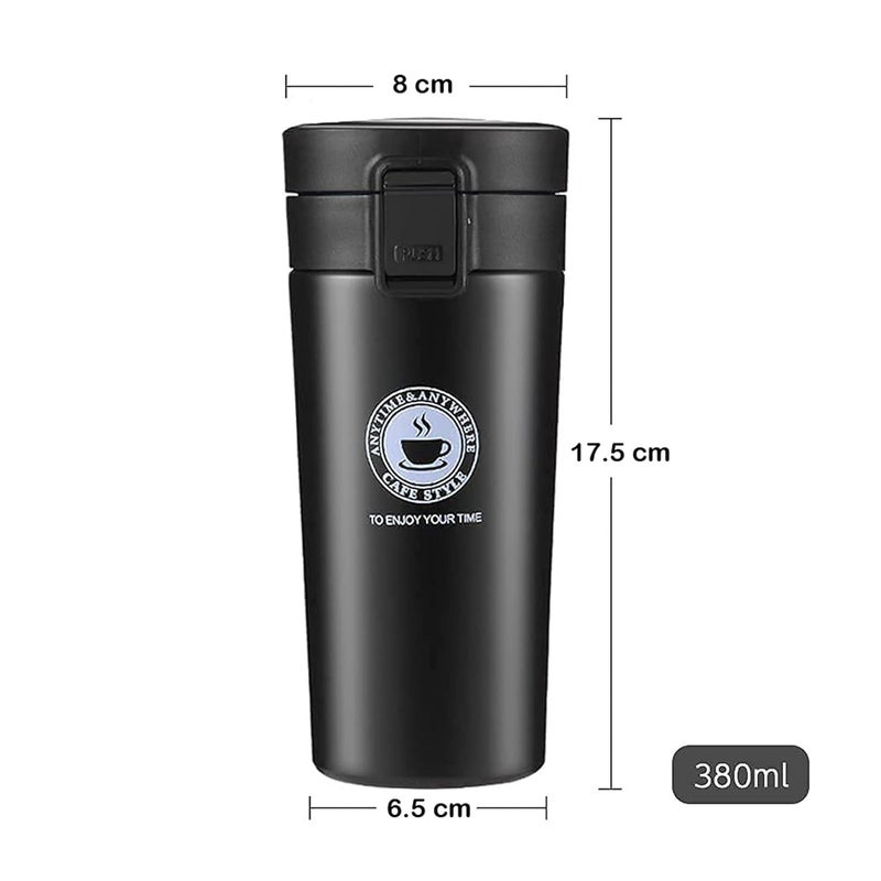 XIBO 380ml Travel Coffee Mug Car Cup Double Wall Stainless Steel Travel Thermal Cup Portable Car Thermo Vacuum Flasks Tea Water Bottle Random Color - Image 2
