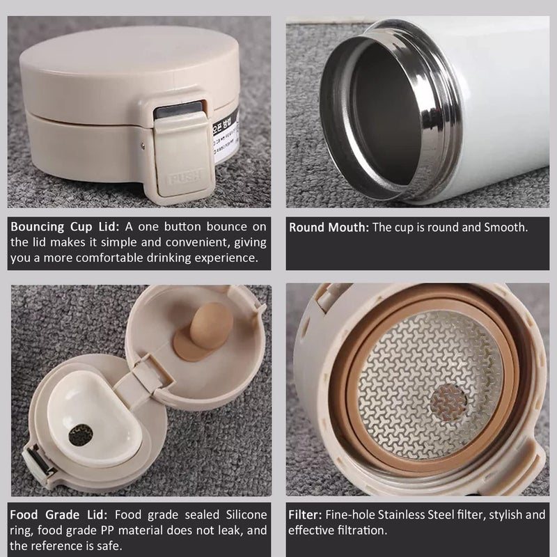 XIBO 380ml Travel Coffee Mug Car Cup Double Wall Stainless Steel Travel Thermal Cup Portable Car Thermo Vacuum Flasks Tea Water Bottle Random Color - Image 5