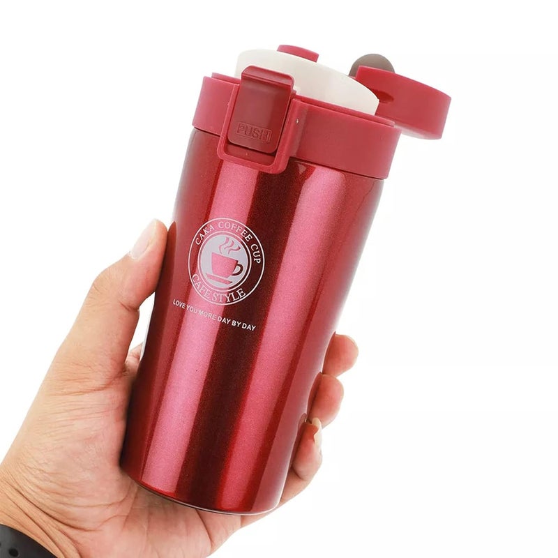 XIBO 380ml Travel Coffee Mug Car Cup Double Wall Stainless Steel Travel Thermal Cup Portable Car Thermo Vacuum Flasks Tea Water Bottle Random Color - Image 3