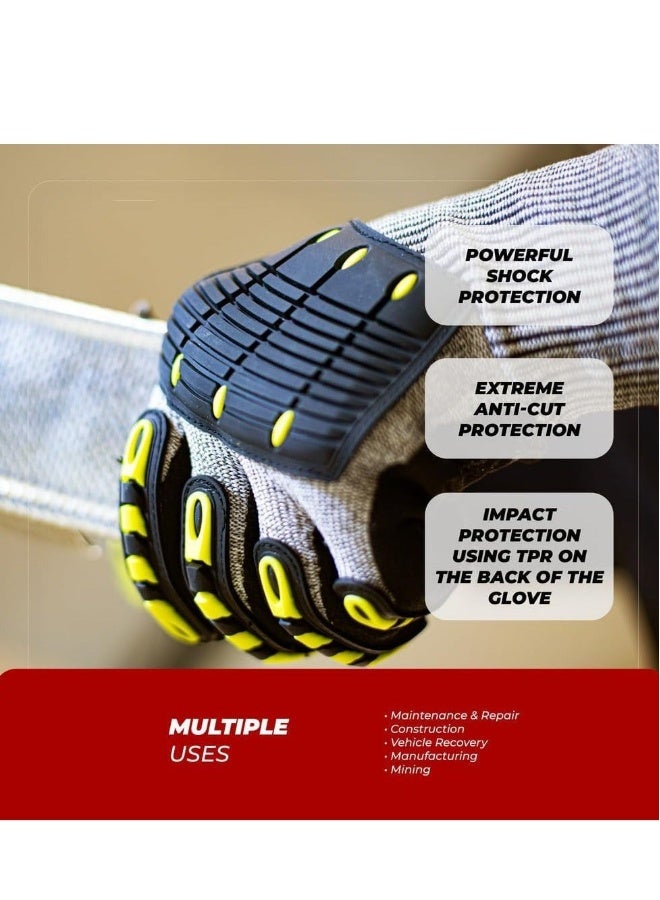 Cut Resistant Gloves Safety Work Anti Cut And Anti-Blow, Touch Screen Compatible, Ergonomic Water Mechanical resistance For Spearfishing, Lobster Surfing Fishing - Image 2