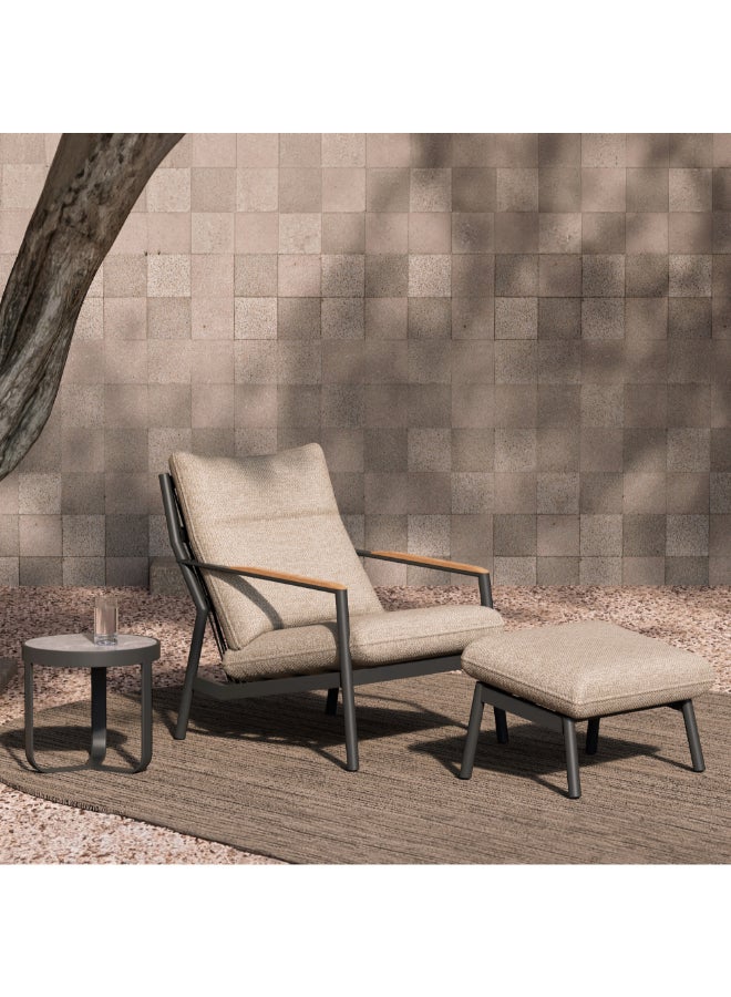 ليفينج اكسنتس بالمس ريلاكس أريكة مفردة مع مسند قدم بيج ورمادي 90 × 101 × 74 سم 23171 - Image 2