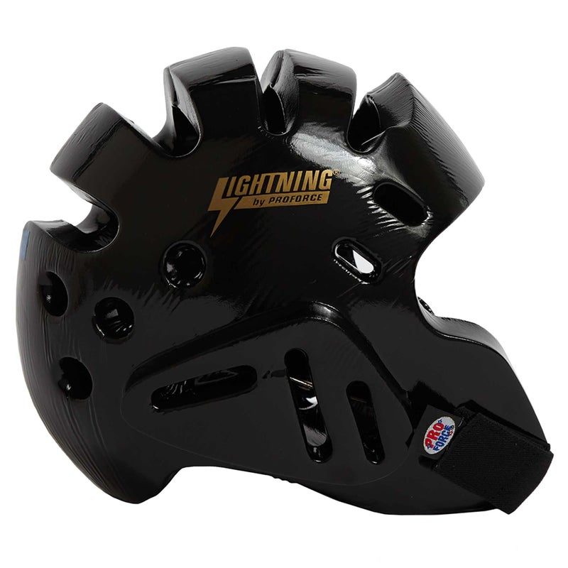 ProForce Lightning Sparring Head Guard/Headgear - Black - Large - Image 3