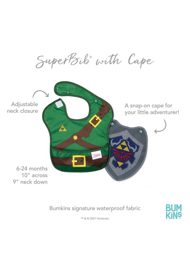 BUMKiNs Bibs Nintendo Zelda Baby Bibs For Girl Or Boy Superbib With Cape Baby And Toddler Bib For 624 Months Baby Bib For Eating Feeding Bib Waterproof Fabric  - Image 5