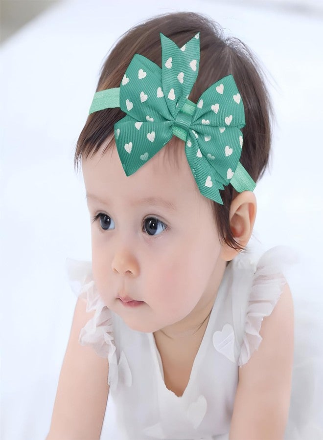 SYGA 3 Pcs Baby Girl Headband Strechable Bow Crown Flower Soft Hairband Suitable For 0-3 Years (Color 11) - Image 2