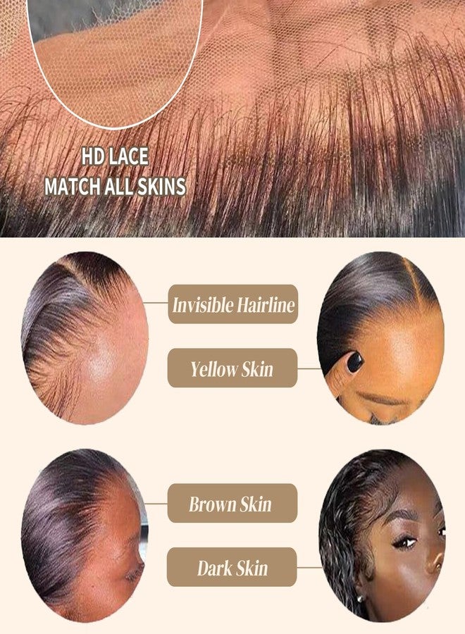 LICHANG 34 Inch Straight Lace Front Wigs Human Hair Pre Plucked 200 Density 13x4 HD Transparent Lace Front Wigs Human Hair Glueless Wigs Human Hair Straight Lace Frontal Wig Natural Black with Baby Hair - Image 3