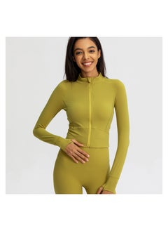 alo Sport Coat Women's tight yoga wear quick-drying long-sleeved top Zipper cardigan Running fitness jacket
