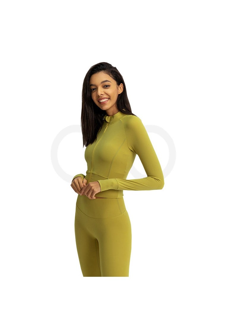 Alo Yoga - alo Sport Coat Women's tight yoga wear quick-drying long-sleeved top Zipper cardigan Running fitness jacket - Image 1