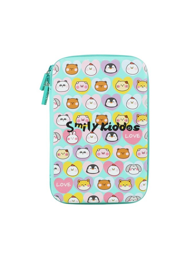 SMILY KIDDOS Smily Kiddos Single Compartment Pencil Case Stylish Cute Large Capacity Hardtop EVA Pencil Case Organizer School Kids Girls Women Pen Holder Pouch Multi Purpose| Animals - Multicolor  - Image 1