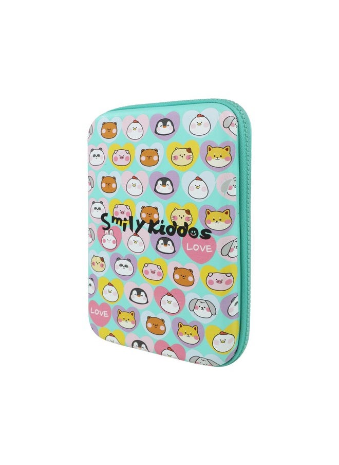 SMILY KIDDOS Smily Kiddos Single Compartment Pencil Case Stylish Cute Large Capacity Hardtop EVA Pencil Case Organizer School Kids Girls Women Pen Holder Pouch Multi Purpose| Animals - Multicolor  - Image 2