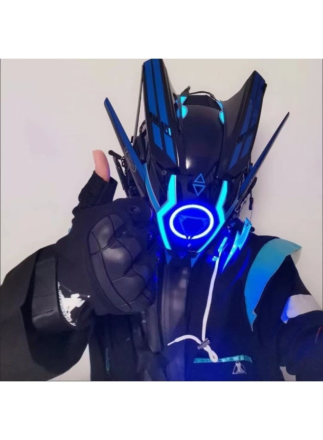 TAPIT Halloween Mask Party LED Masks Scary Mask LED Lighted Face Transforming Mask Mask Neon Horror Fun Costume Child Adult Fancy Dress for Carnivals Masquerades and Cosplay Costume Parties - Image 1