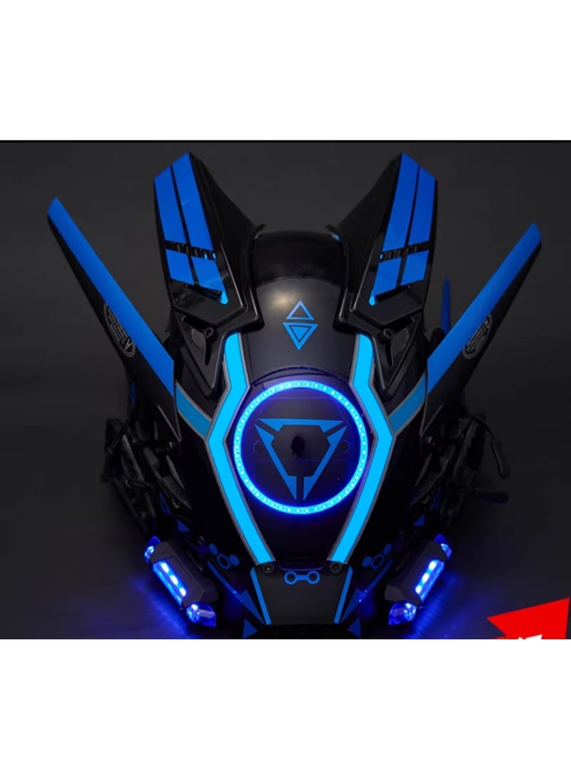 TAPIT Halloween Mask Party LED Masks Scary Mask LED Lighted Face Transforming Mask Mask Neon Horror Fun Costume Child Adult Fancy Dress for Carnivals Masquerades and Cosplay Costume Parties - Image 4