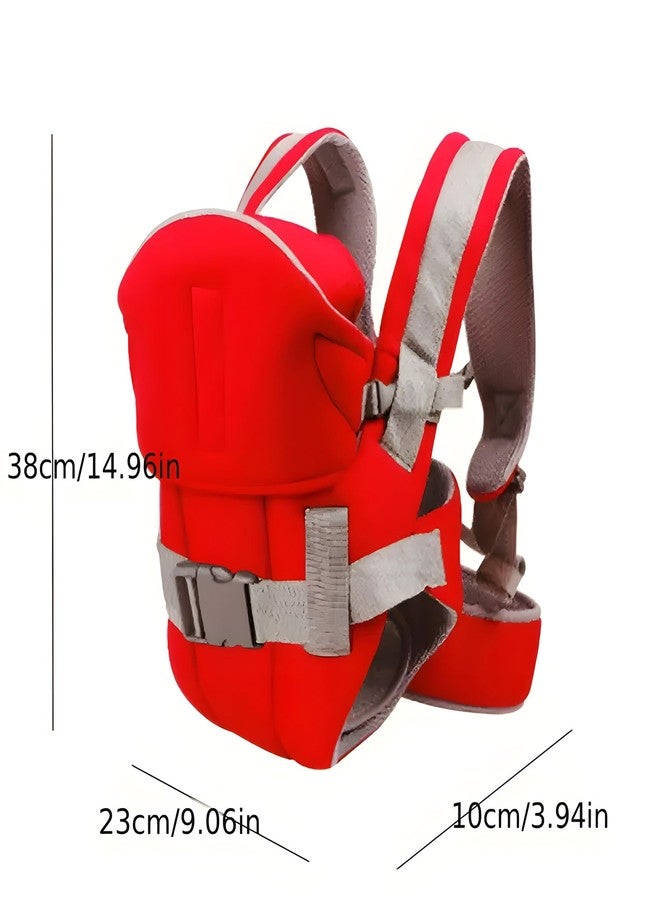 ZETO Newborn New Born Baby Carrier Bag For 0 To 3 Years|Max Weight 15Kg|With 4 Comfortable Carrying Positions|Lightweight & Travel Friendly|Padded Neck & Shoulder Support,Red - Image 3