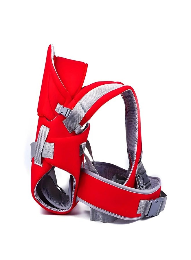 ZETO Newborn New Born Baby Carrier Bag For 0 To 3 Years|Max Weight 15Kg|With 4 Comfortable Carrying Positions|Lightweight & Travel Friendly|Padded Neck & Shoulder Support,Red - Image 5