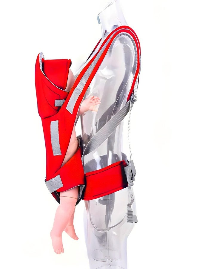 ZETO Newborn New Born Baby Carrier Bag For 0 To 3 Years|Max Weight 15Kg|With 4 Comfortable Carrying Positions|Lightweight & Travel Friendly|Padded Neck & Shoulder Support,Red - Image 4