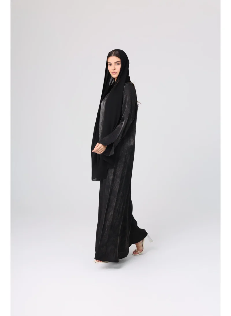 اكسا عباية سادة قماش لامع ABY1068