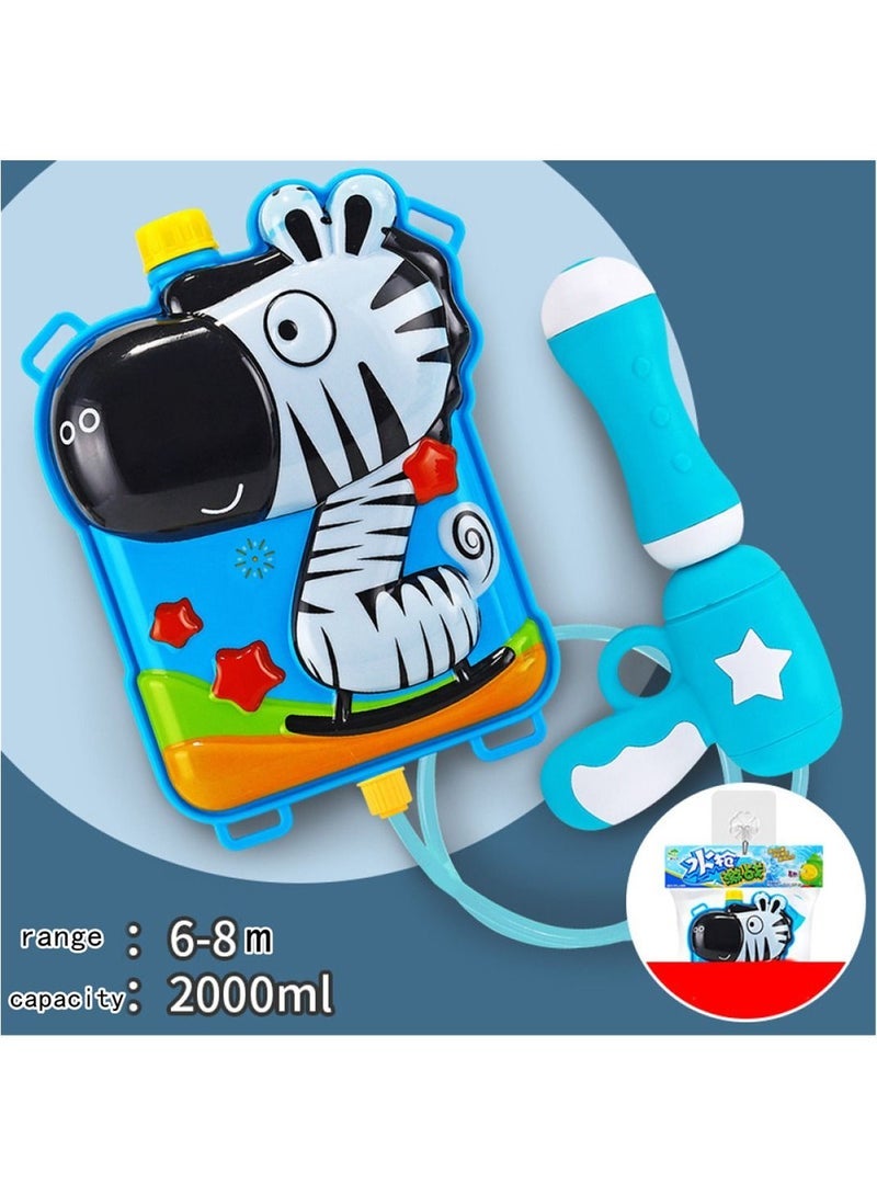 WAOKN Water Gun for Kids, Backpack Water Gun with 2L High Capacity Tank Adjustable Straps, Kids Summer Pool Beach Sand Outdoor Water Fighting Play Toys Summer Outdoor Water Spray Pull Toy - Image 3