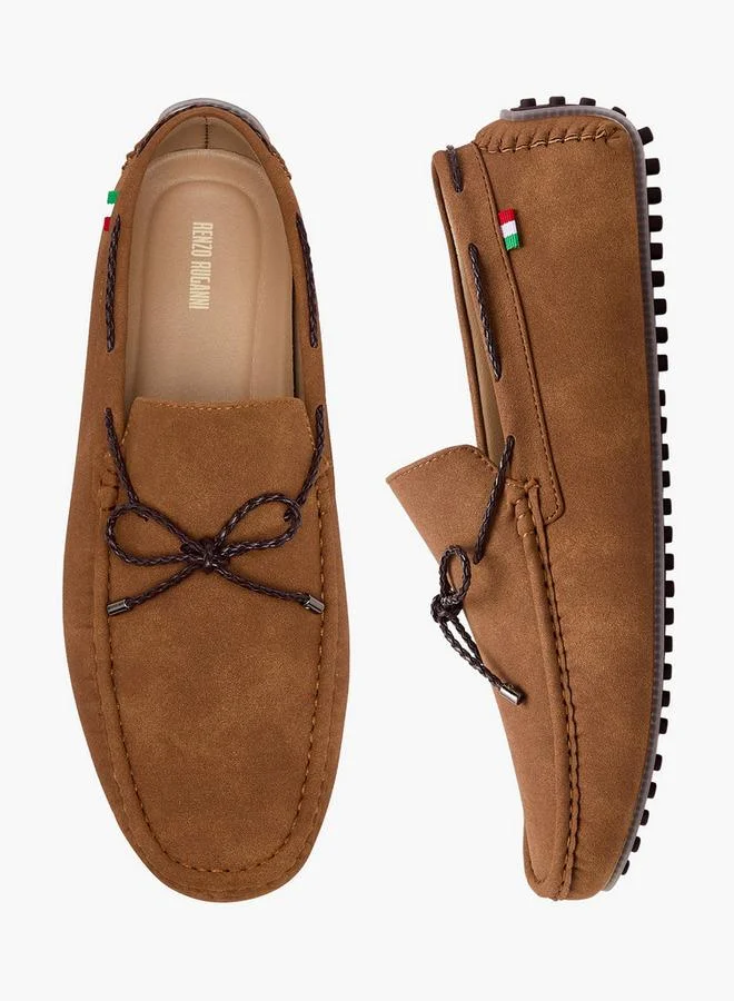 Renzo Ruganni TAN Renzo Rugatti Men Lightweight Suede Driving Shoes for Men | Best Price UAE