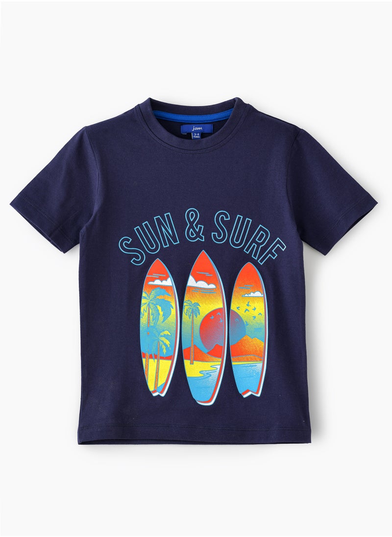 JAM Playful Prints & Comfy Cotton: Boys' Short-Sleeve Tees for Spring & Summer  - Image 1