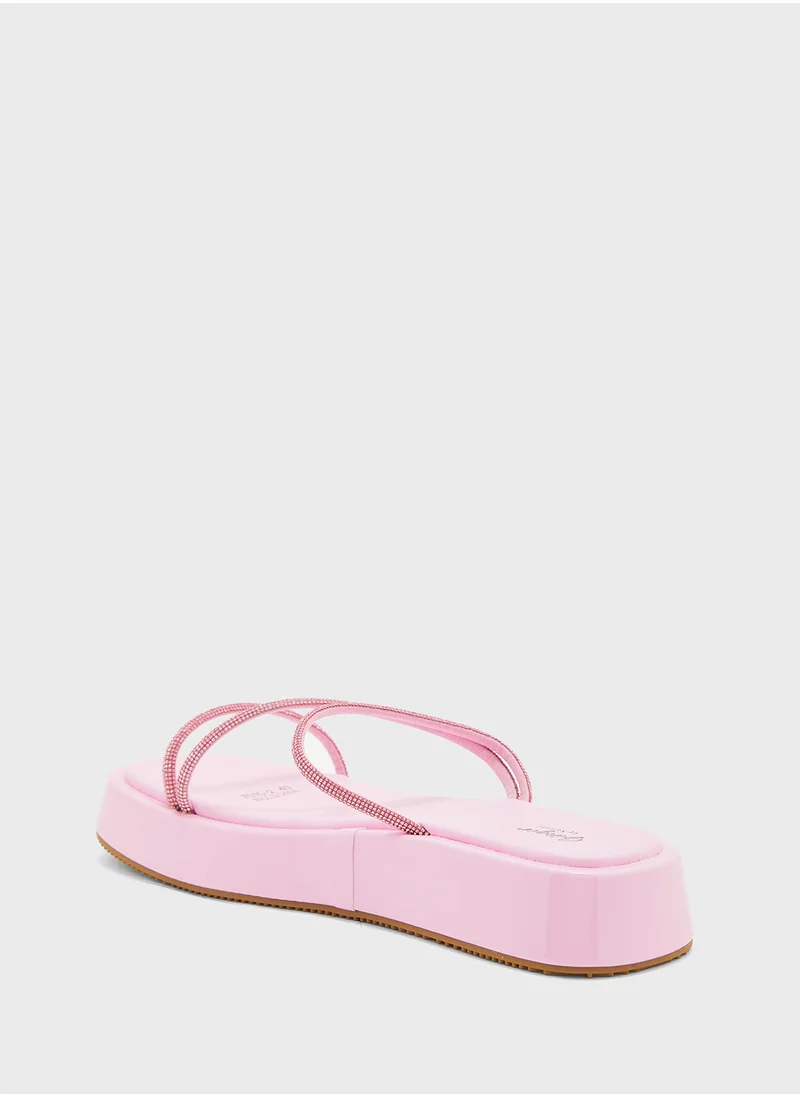 جينجر Diamante Strap Platform Sandal