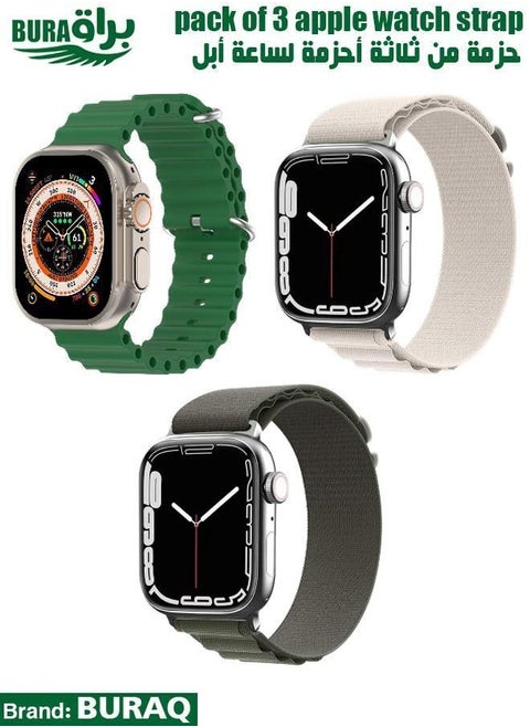 Apple Watch Band Strap For Apple Watch Ultra 2/Ultra 49mm, Series 10 46mm, 9/8/7 45mm, SE2/SE/6/5/4 44mm, 3/2/1 42mm