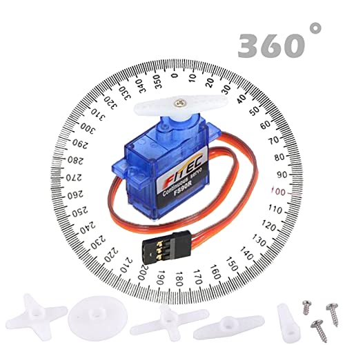 Wishiot Feetech FS90R Micro Servo 360 Degree Continuous Rotation RC Servo Motor 9g for Arduino Microbit Robotic Helicopter Airplane Boat - Image 2