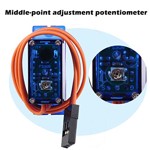 Wishiot Feetech FS90R Micro Servo 360 Degree Continuous Rotation RC Servo Motor 9g for Arduino Microbit Robotic Helicopter Airplane Boat - Image 3
