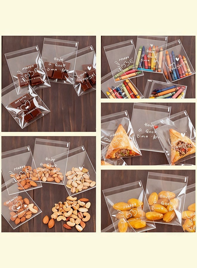 HOOPZOZA 100 PCS Clear Bread Plastic Bags Baking Packaging Cookie Bags for Homemade Bread with Self-Sealing Strip - Image 2
