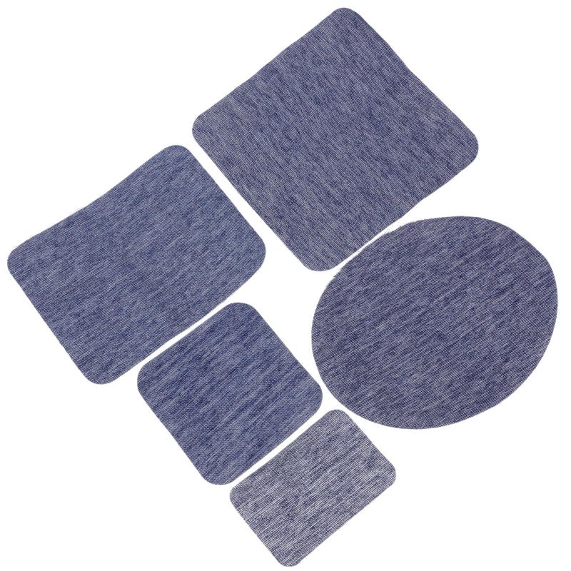 5 Pcs Denim Patches Strong Adhesive Backing Quick Repair For Clothes Jeans DIY Craft Supplies Fabric Travel Emergency Use - Image 2