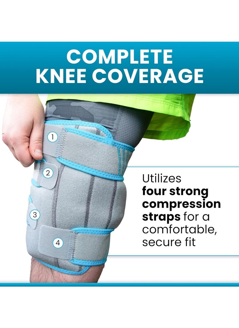 Ru syanl Knee Ice Pack Wrap Cold/Hot Gel Compression Brace for Arthritis Pain Tendonitis ACL Athletic Injury Osteoarthritis Women Men Running Meniscus and Patella Surgery  - Image 3
