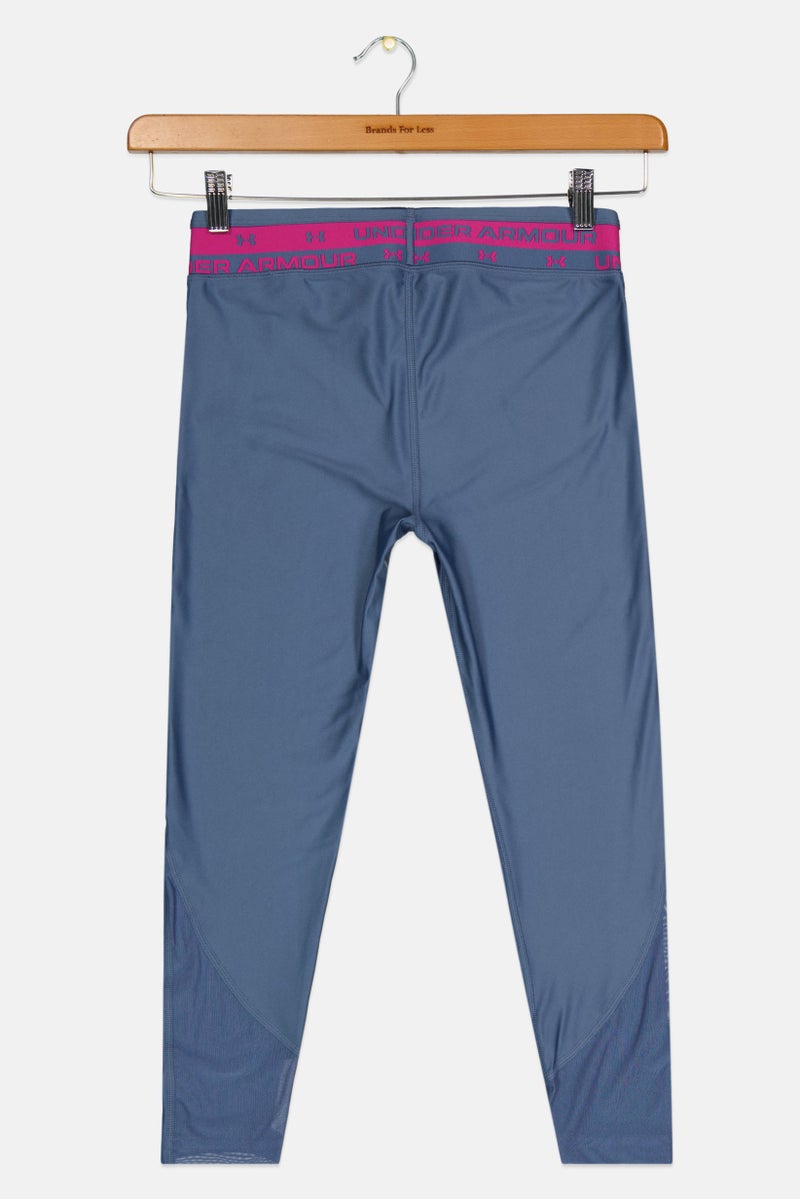 UNDER ARMOUR Kids Girl Brand Logo Training Leggings, Dark Grey - Image 2