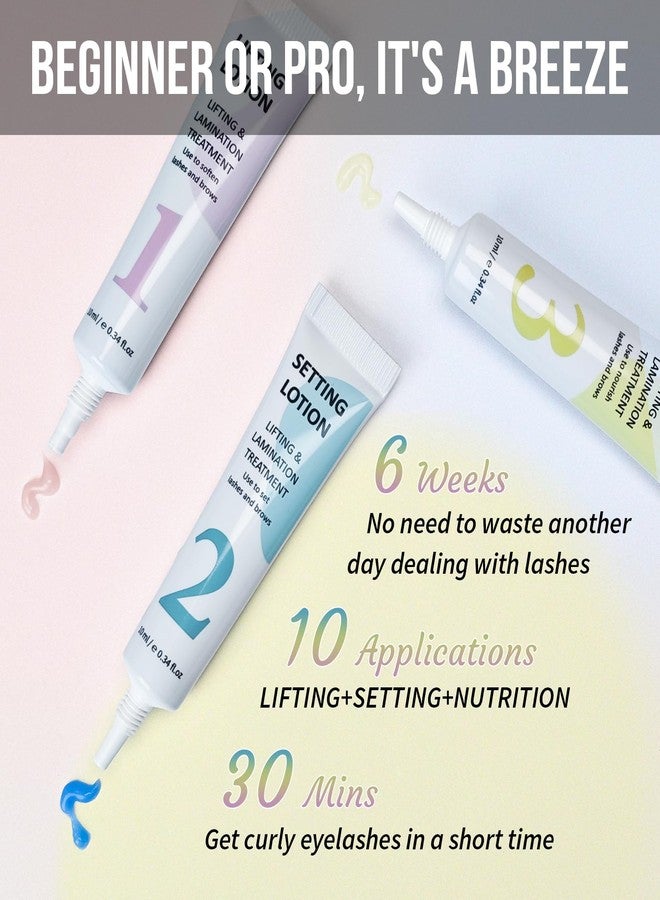 PERMANIA طقم رفع الرموش PERMANIA، طقم تثبيت الحواجب بتصميم أنبوبي سهل التطبيق للحصول على نتائج طبيعية، رفع وتجعيد فوري في المنزل أو للاستخدام المهني - Image 2