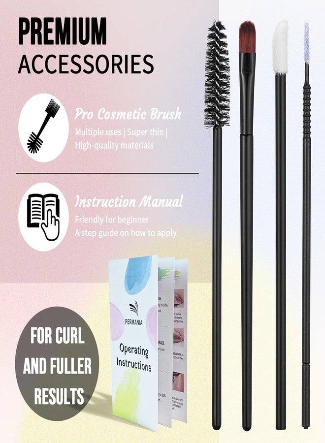 PERMANIA طقم رفع الرموش PERMANIA، طقم تثبيت الحواجب بتصميم أنبوبي سهل التطبيق للحصول على نتائج طبيعية، رفع وتجعيد فوري في المنزل أو للاستخدام المهني - Image 3