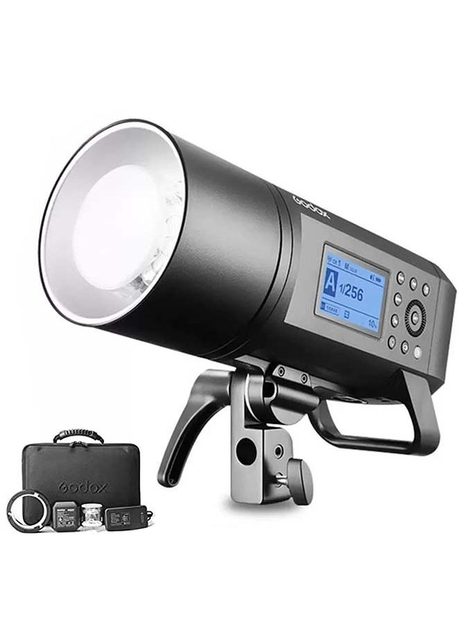 Godox - Godox AD400 Pro AD400Pro Outdoor Flash Strobe, Portable 400W 2.4G TTL 1/8000 HSS Monolight, 0.01-1s Recycle, 30W LED Modeling Lamp with Rechargeable Battery and Bowens Mount - Image 1