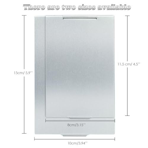 G2PLUS Portable Folding Vanity Mirror, Ultra-Slim Aluminum Shell Travel Mirror, 4x3 Inch Small Mirror for Travel, Bathroom, Makeup, Beauty, Grooming - Image 2