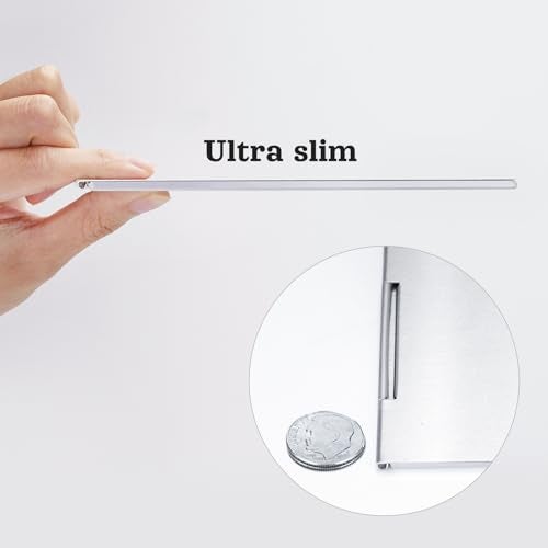 G2PLUS Portable Folding Vanity Mirror, Ultra-Slim Aluminum Shell Travel Mirror, 4x3 Inch Small Mirror for Travel, Bathroom, Makeup, Beauty, Grooming - Image 3